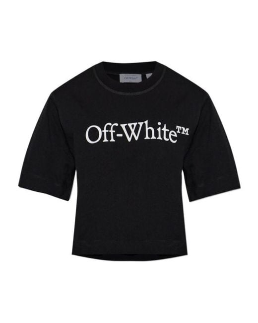 Off-White c/o Virgil Abloh Black Cropped Logo T-Shirt