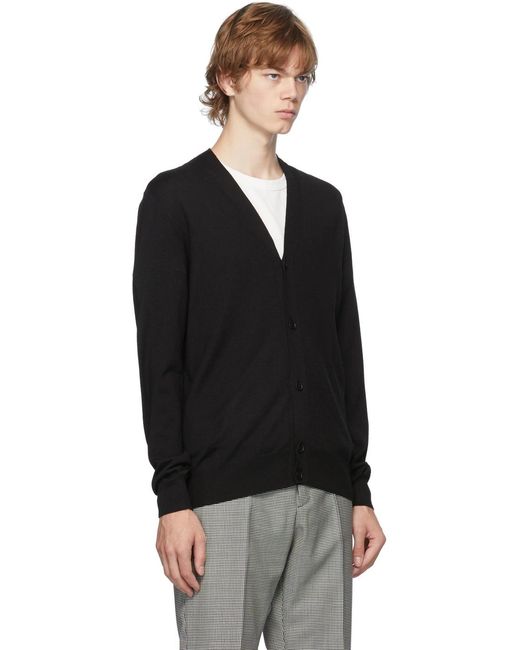 McQueen Black Button Cardigan for men