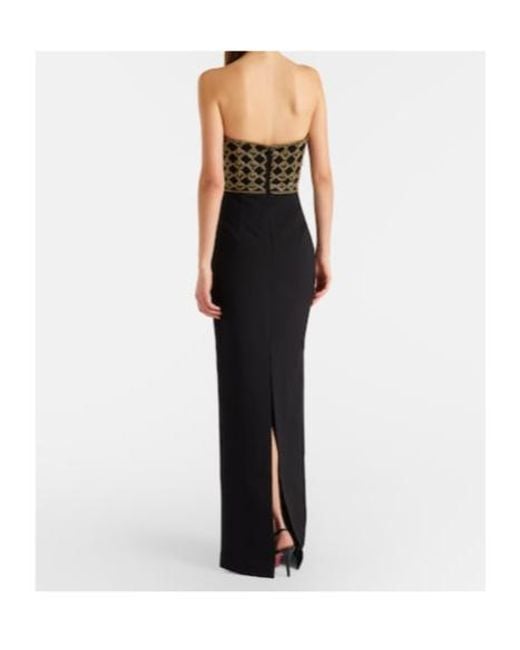 Rebecca Vallance Black Vesper Embellished Corset Gown