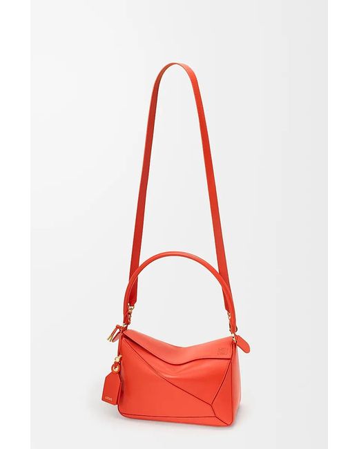 Loewe Red Medium Featherlight Puzzle Shoulder Bag