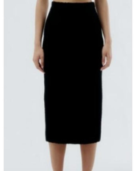 Alessandra Rich Black Brushed-Finish High-Waisted Skirt