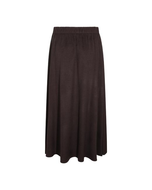 Herno Brown Drawstring Maxi Skirt