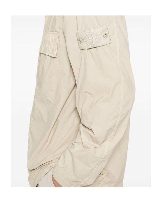 Stone Island Natural Logo-Patch Pocket Shirt for men