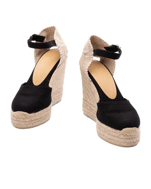 Castaner Metallic Castañer Carol Buckeld Wedge-Heel Espadrilles