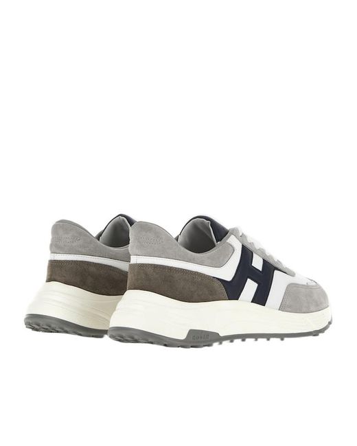 Hogan White Round-Toe Sneakers for men