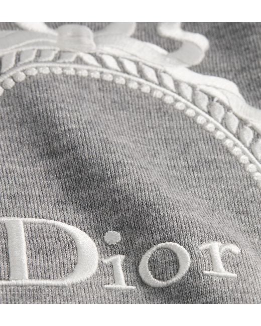 Dior Gray Médaillon Embroidered Sweater