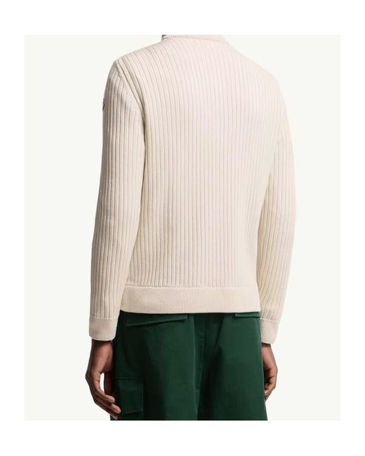 Moncler White Quilted Zipped Cardigan for men