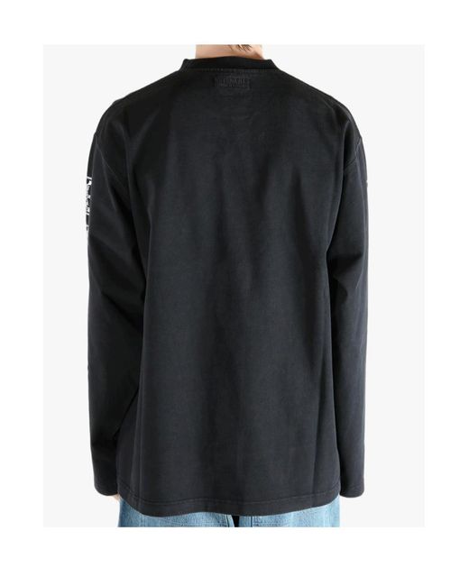 Vetements Black Biker Cross Logo Long-Sleeved T-Shirt for men