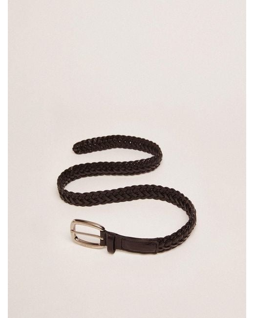 Golden Goose Deluxe Brand White Interwoven Buckle Belt