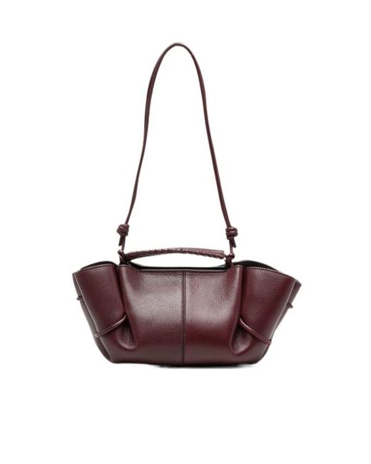 Hereu Purple Arta Leather Shoulder Bag