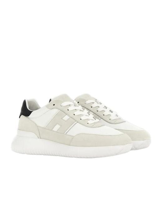 Hogan White Interactive Low Top Sneakers for men