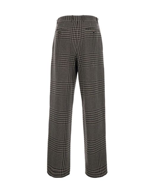 Emporio Armani Gray Blended-Fabric Trousers for men