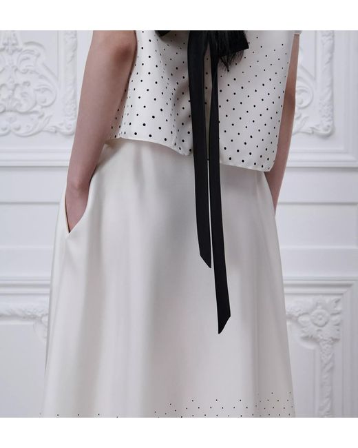 Dior White Mid-Length Flared Skirt