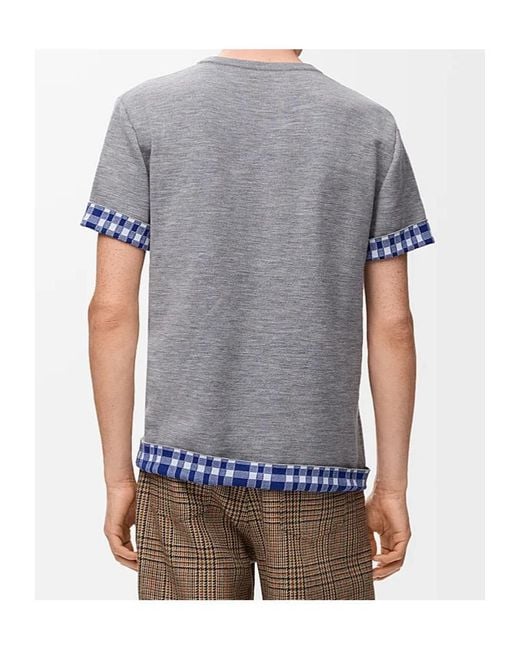 Loewe Gray Wool And Cotton Blend T-Shirt for men