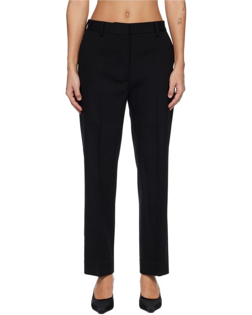 Totême Black Totême Cropped Pleated Trousers