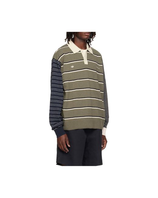 Adidas Green Originals X Song For The Mute Striped Polo Shirt for men