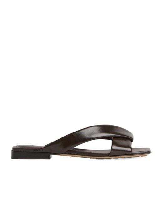 Bottega Veneta Brown Riva Flat Sandals