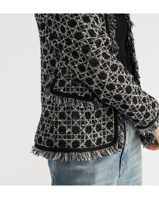 Dior Black Macrocannage Regular-Fit Jacket
