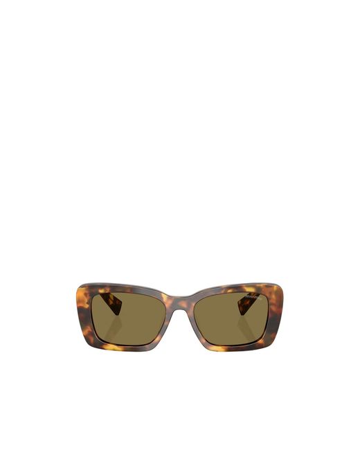 Miu Miu Green Eyewear Square Frame Full Rim Sunglasses