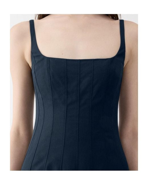 Jacquemus Blue Flared Midi Dress