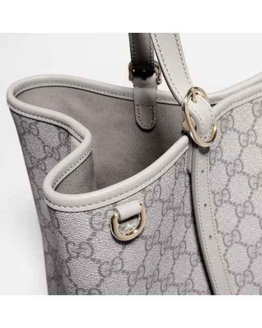 Gucci Gray Gg Emblem Large Tote Bag
