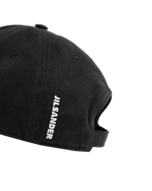 Jil Sander Black Logo Baseball Cap