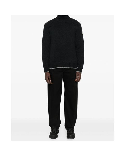 Moncler Black Alpaca Wool Blend Turtleneck Jumper for men