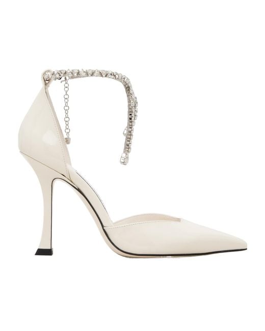Jimmy Choo White Stevie 100 High Heels
