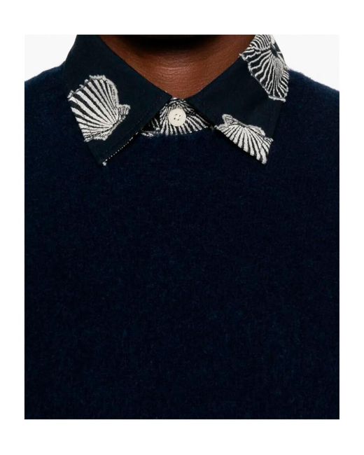 Drumohr Blue Cashmere Sweater for men