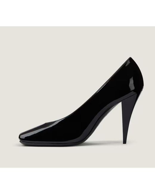 Givenchy Black Sliced Square-Toe Pumps