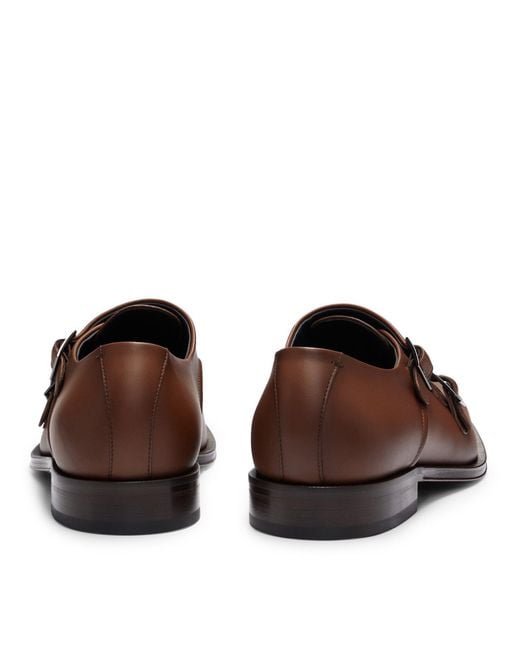Boss Brown Solid Color Loafers for men