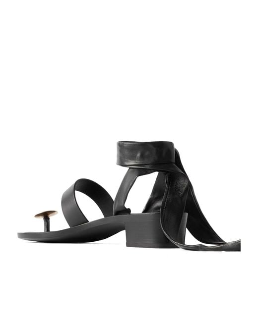 The Row Black Open-Toed High-Heeled Sandals