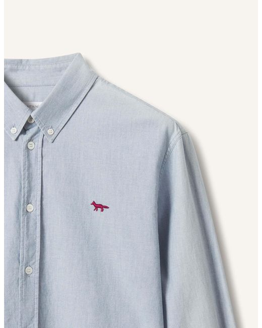 Maison Kitsuné Blue Maison Kitsuné Profile Fox Casual Shirt for men