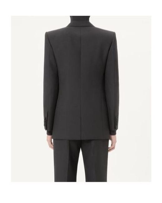 Valentino Black Double-Breasted Long-Sleeved Blazer for men