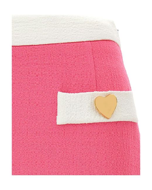Moschino Pink Viscose Long Skirt