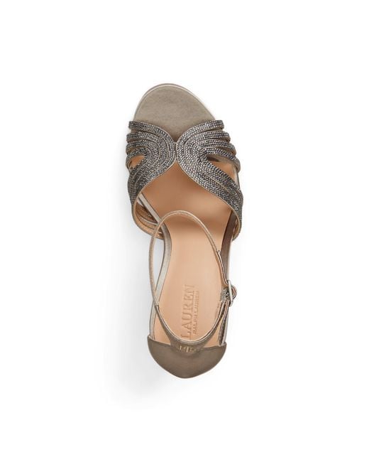 Ralph Lauren White Allie High-Heeled Sandals