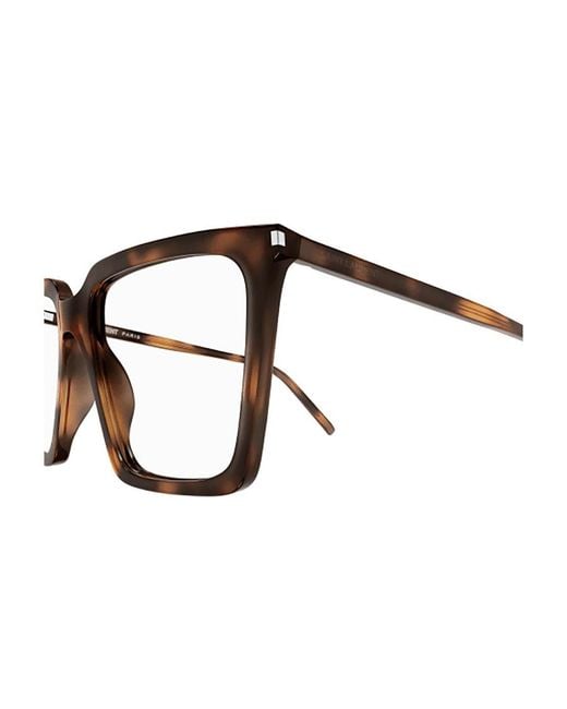 Saint Laurent White Eyewear Square Frame Glasses