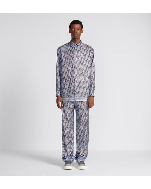 Dior Gray Oblique Pajama Pants for men