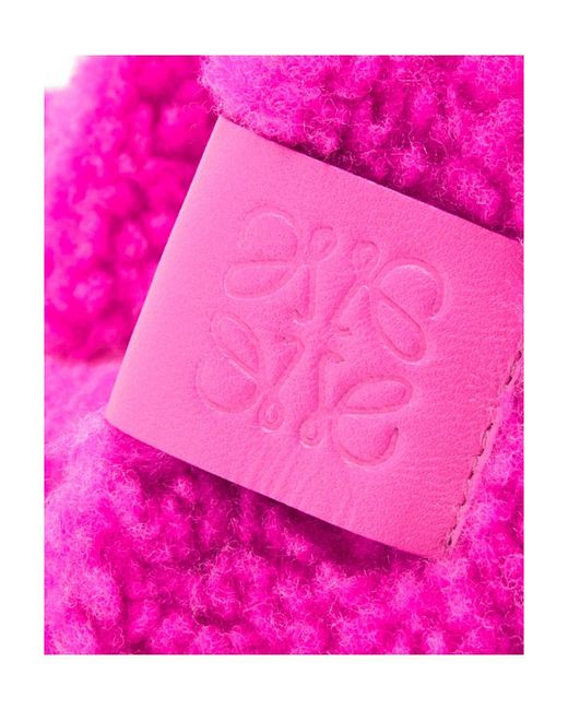 Loewe Pink Logo Details Cotton Slippers