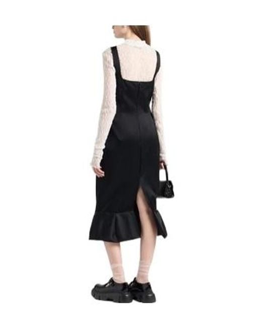 Marni Black Sleeveless Satin Dress