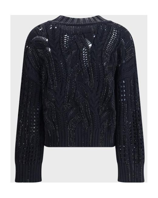 Ermanno Scervino Blue Long-Sleeved Sweater