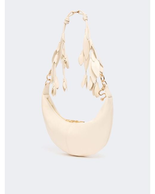 Sportmax White Tassel-Detail Leather Shoulder Bag