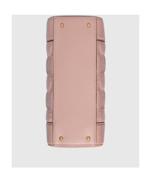 Gucci Pink Gg Logo-Embossed Mini Tote Bag