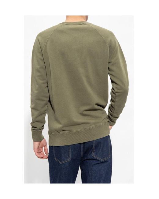 Maison Kitsuné Green Logo-Patch Sweatshirt for men