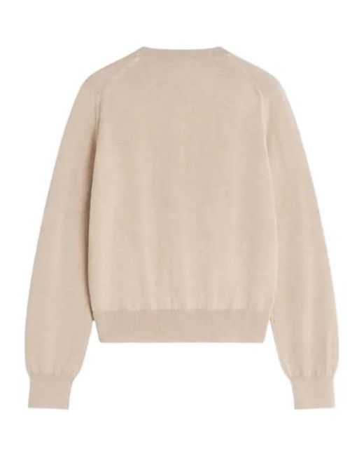 Maison Kitsuné Natural Maison Kitsuné Fox Patch Button Cardigan