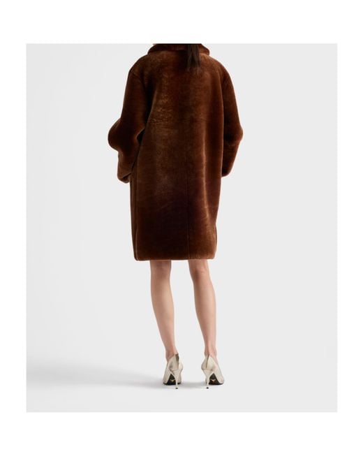 Prada Brown Shearling Coat