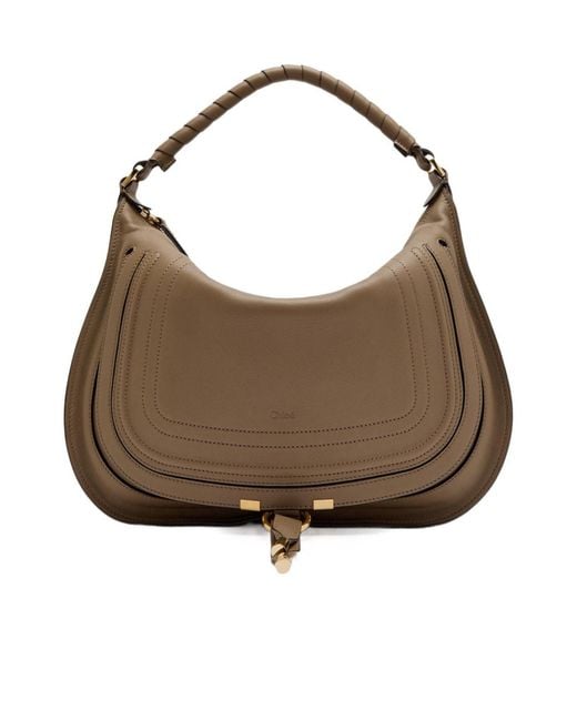 Chloé Brown Marcie Medium Leather Shoulder Bag