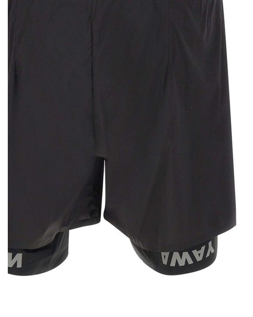 Satisfy Blue Layered-Design Shorts for men