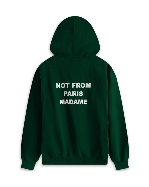 Drole de Monsieur Green Drôle De Monsieur Le Hoodie Slogan Print Hoodie for men
