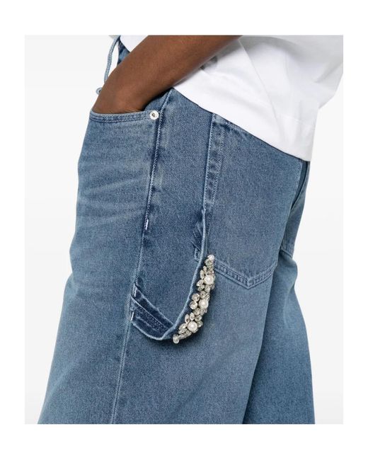 Simone Rocha Blue Cuffed Jeans